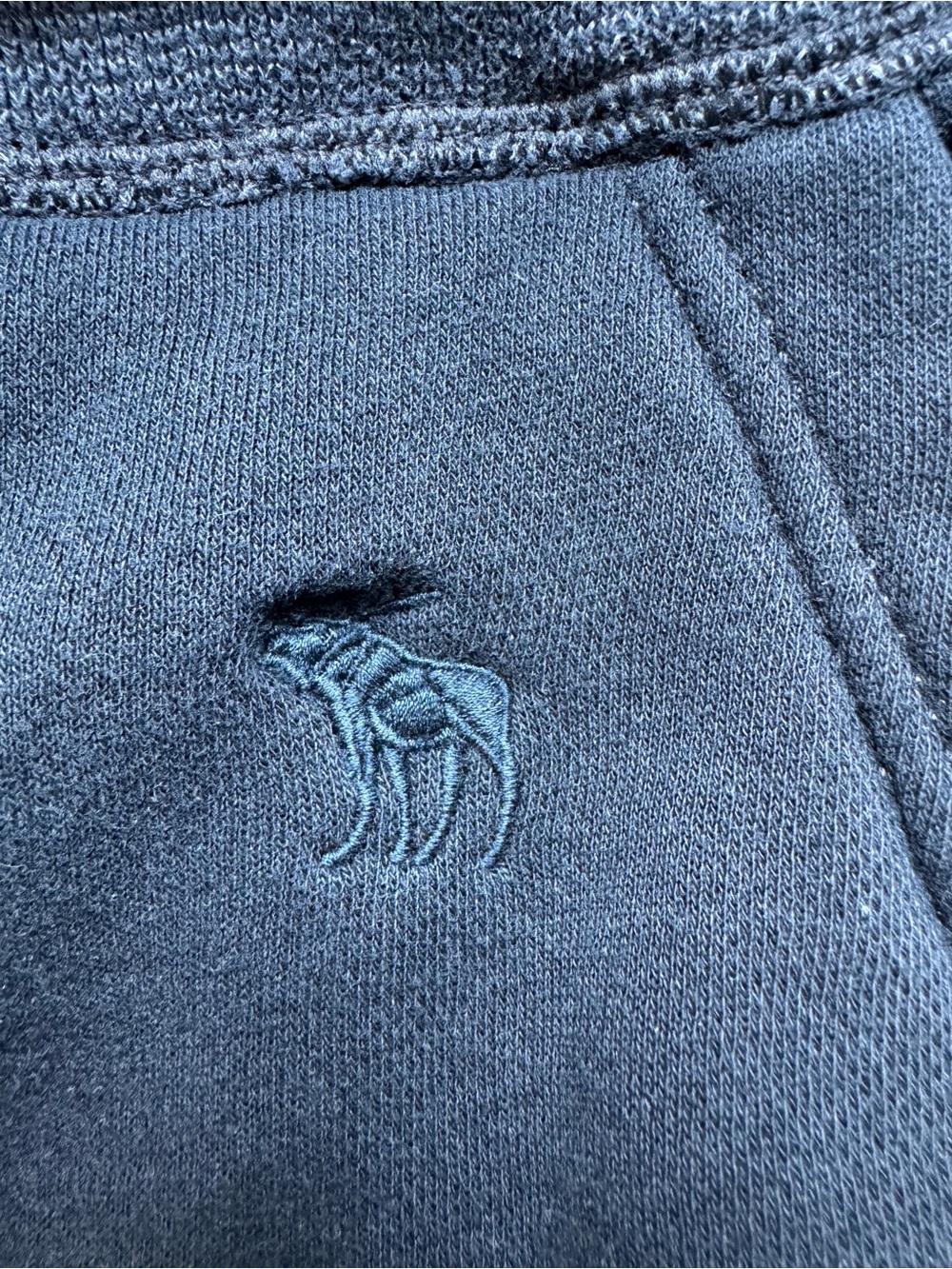 Abercrombie and Fitch Navy Blue Fleece Shorts Men’s Size L - Picture 3 of 4